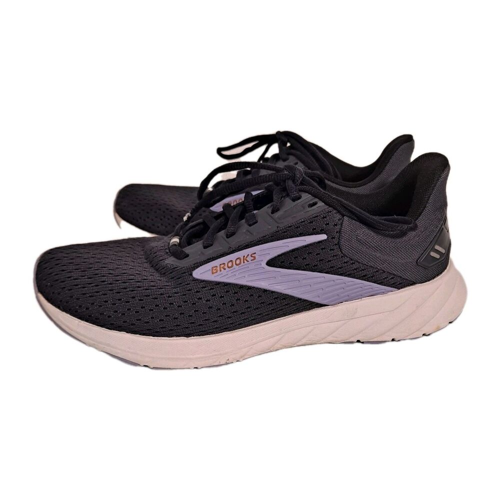 Brooks Anthem 6 Shoes Womens Size 9B Black Purple Running Gym Training Sneakers